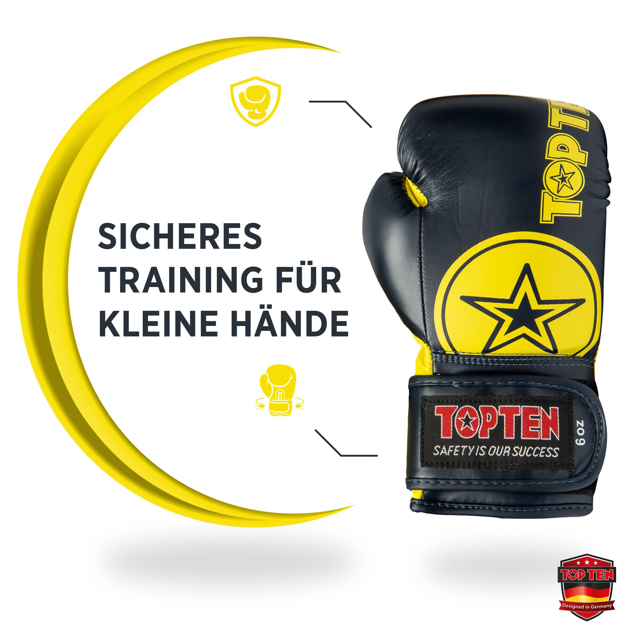 TOP TEN Boxhandschuhe Kids | Kinderboxhandschuhe | schmale Passform | 6-8 oz