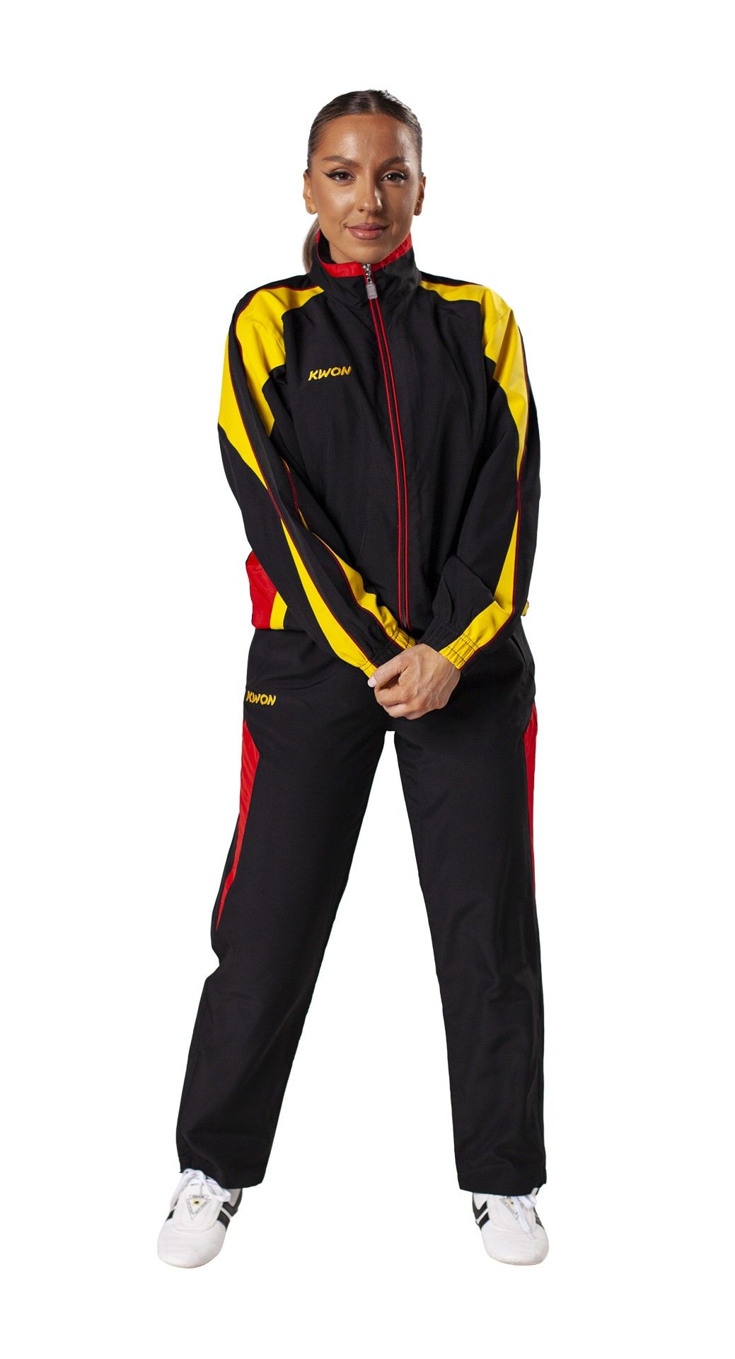 Trainingsanzug Performance Micro schwarz/rot/gelb