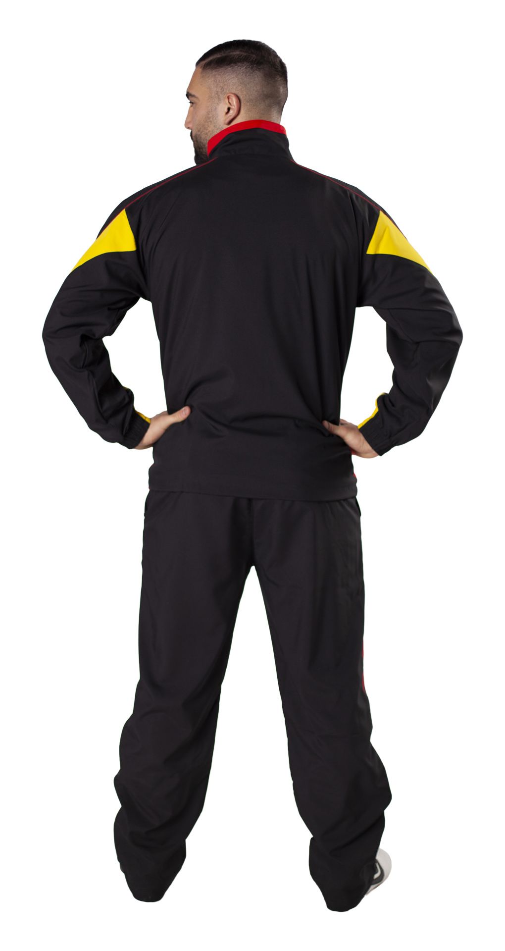 Trainingsanzug Performance Micro schwarz/rot/gelb