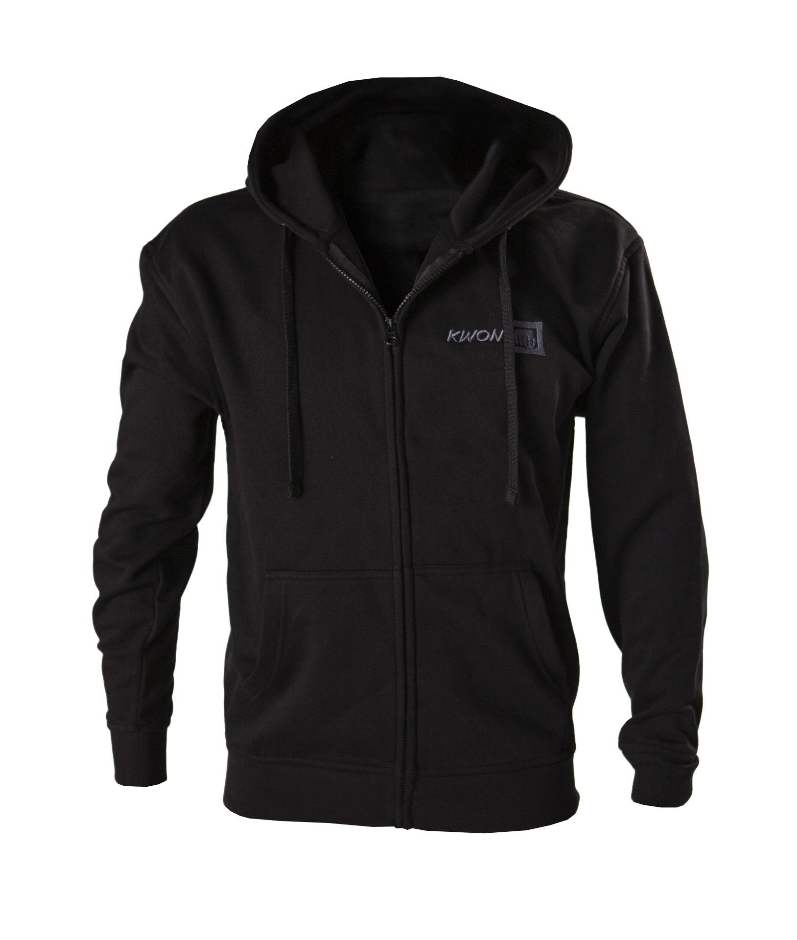 Zip Hoody black with KWON logo