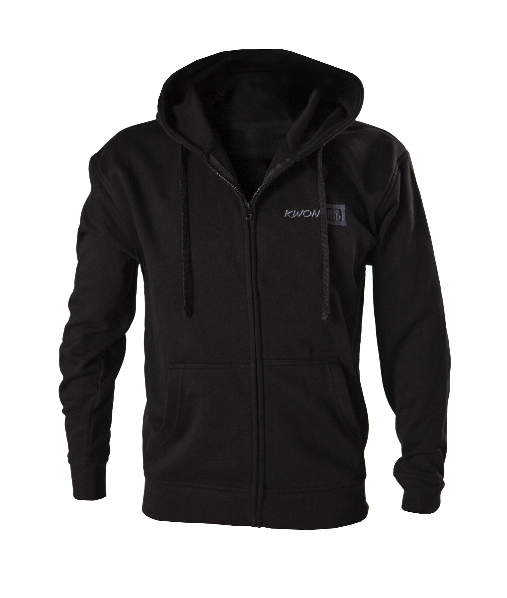 Zip Hoody black with KWON logo