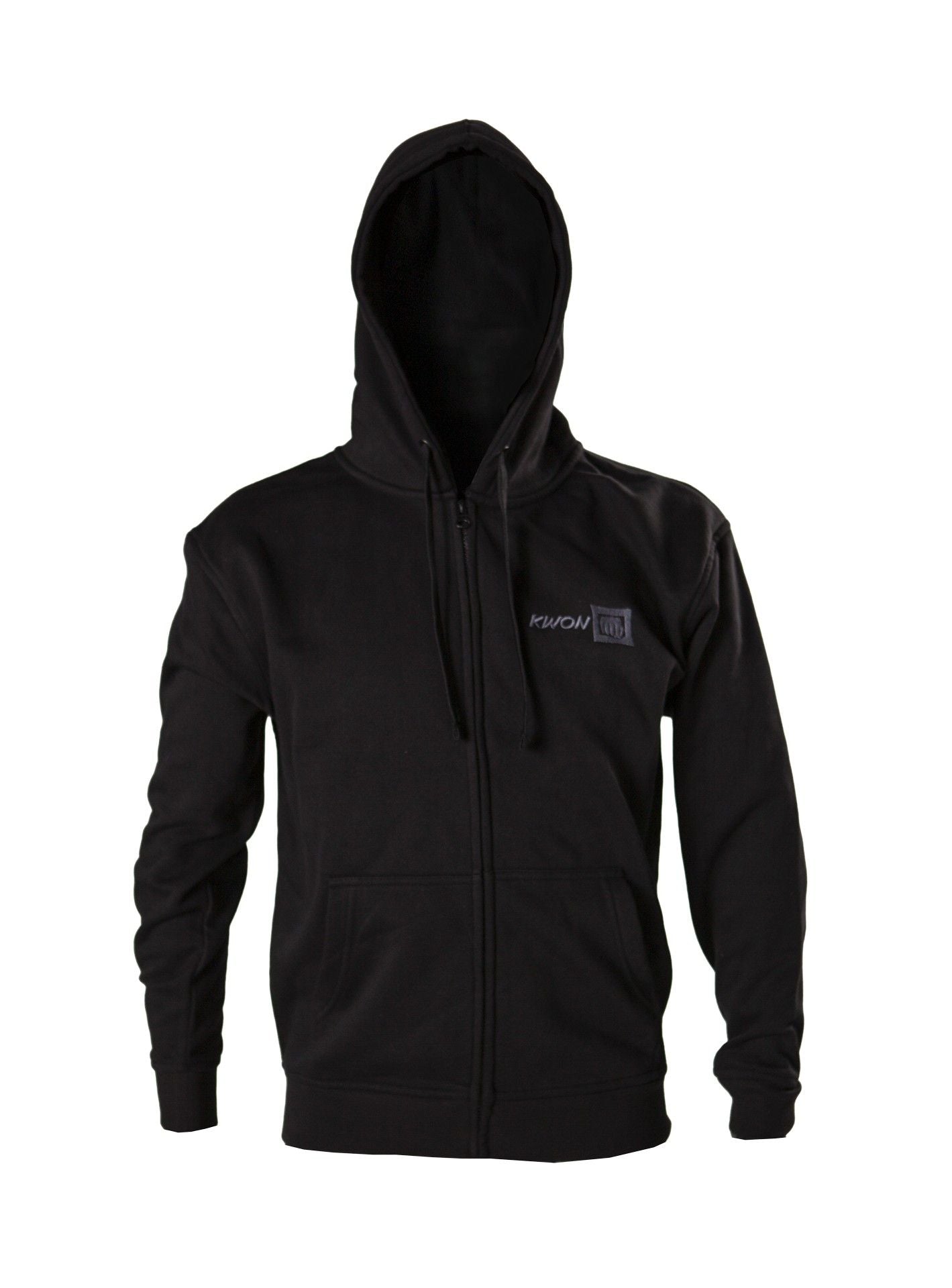 Zip Hoody black with KWON logo