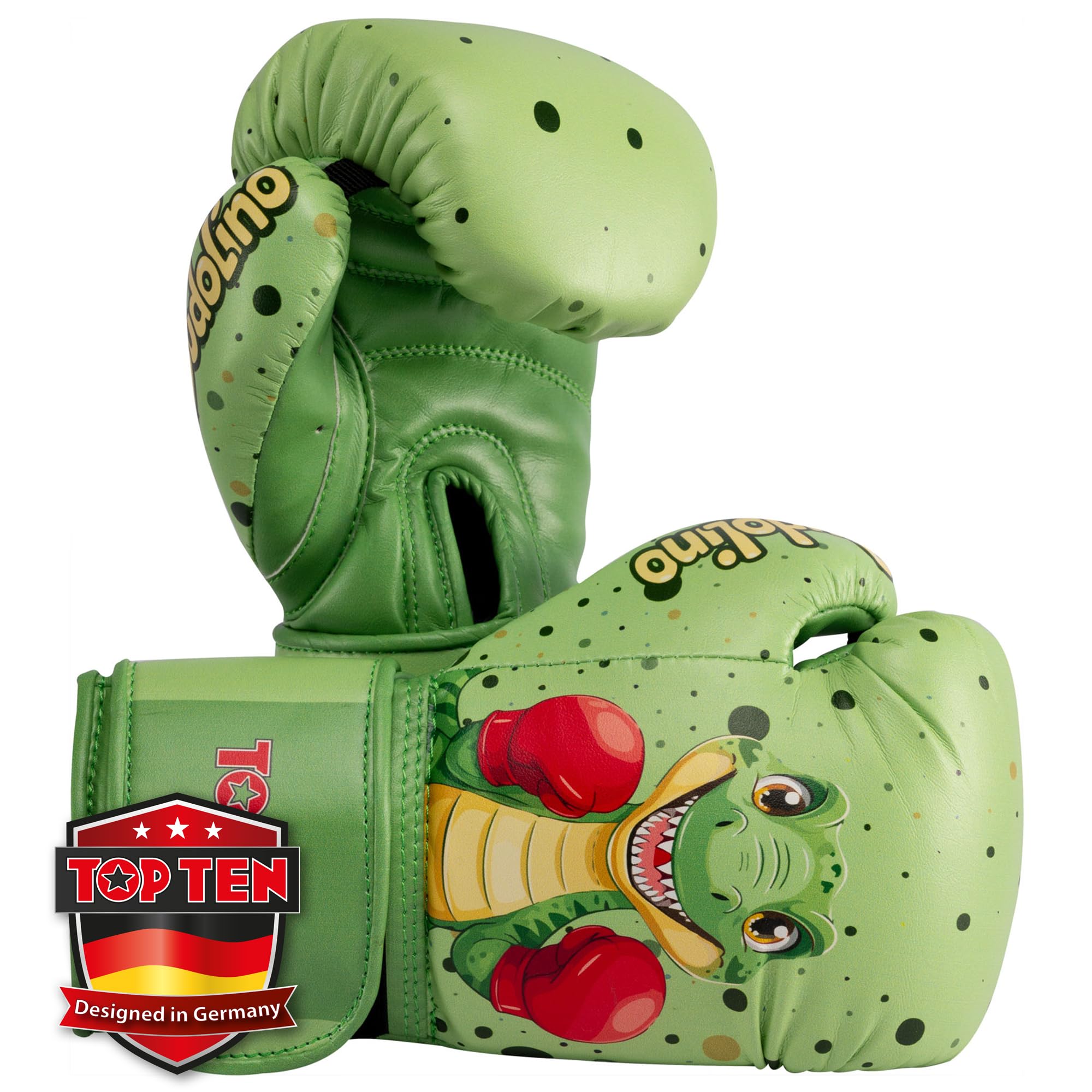 TOP TEN Boxhandschuhe für Kinder Budolino | Dino-Handschuhe | 4-6 oz