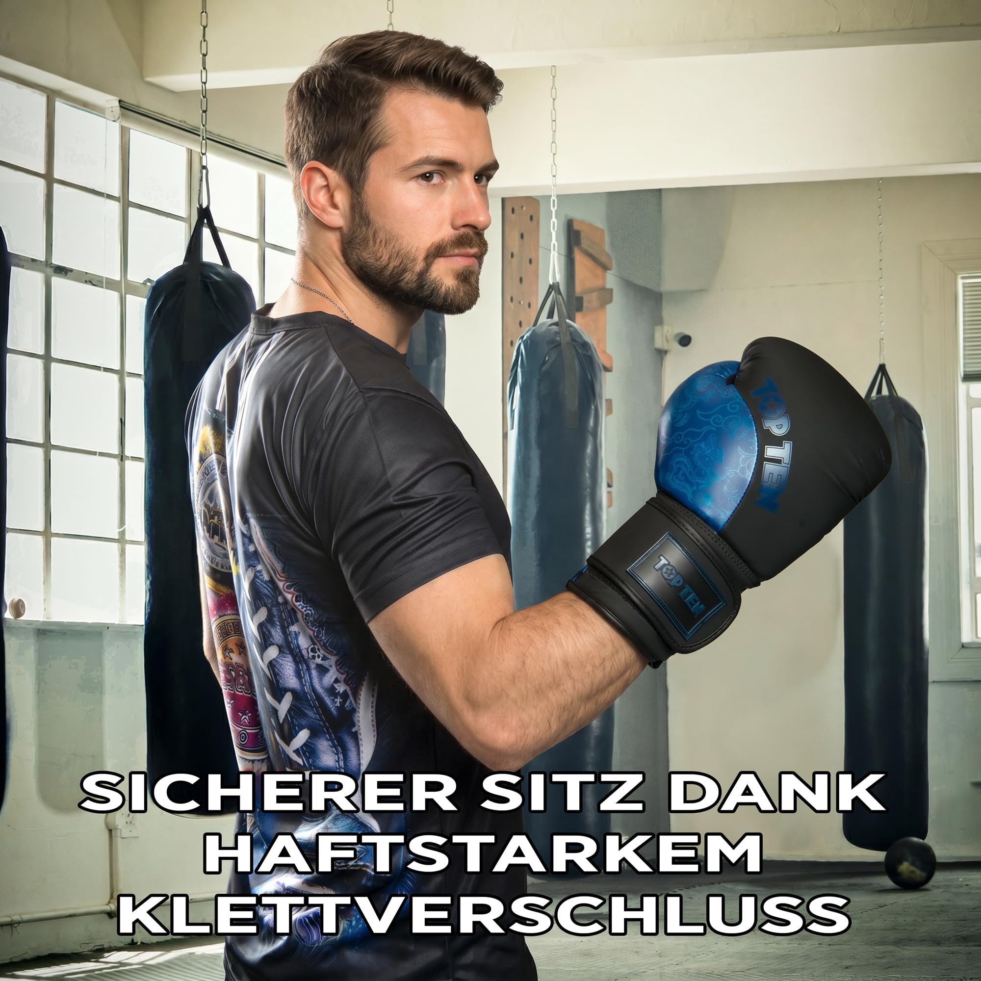 TOP TEN Boxhandschuhe Männer & Frauen Dragon – Hochwertige Box-Handschuhe für Training & Sparring, MLP-Mehrschichtpolsterung & Daumenschutz, strapazierfähiges Kunstleder, 10oz, 12oz, 14oz, 16 oz