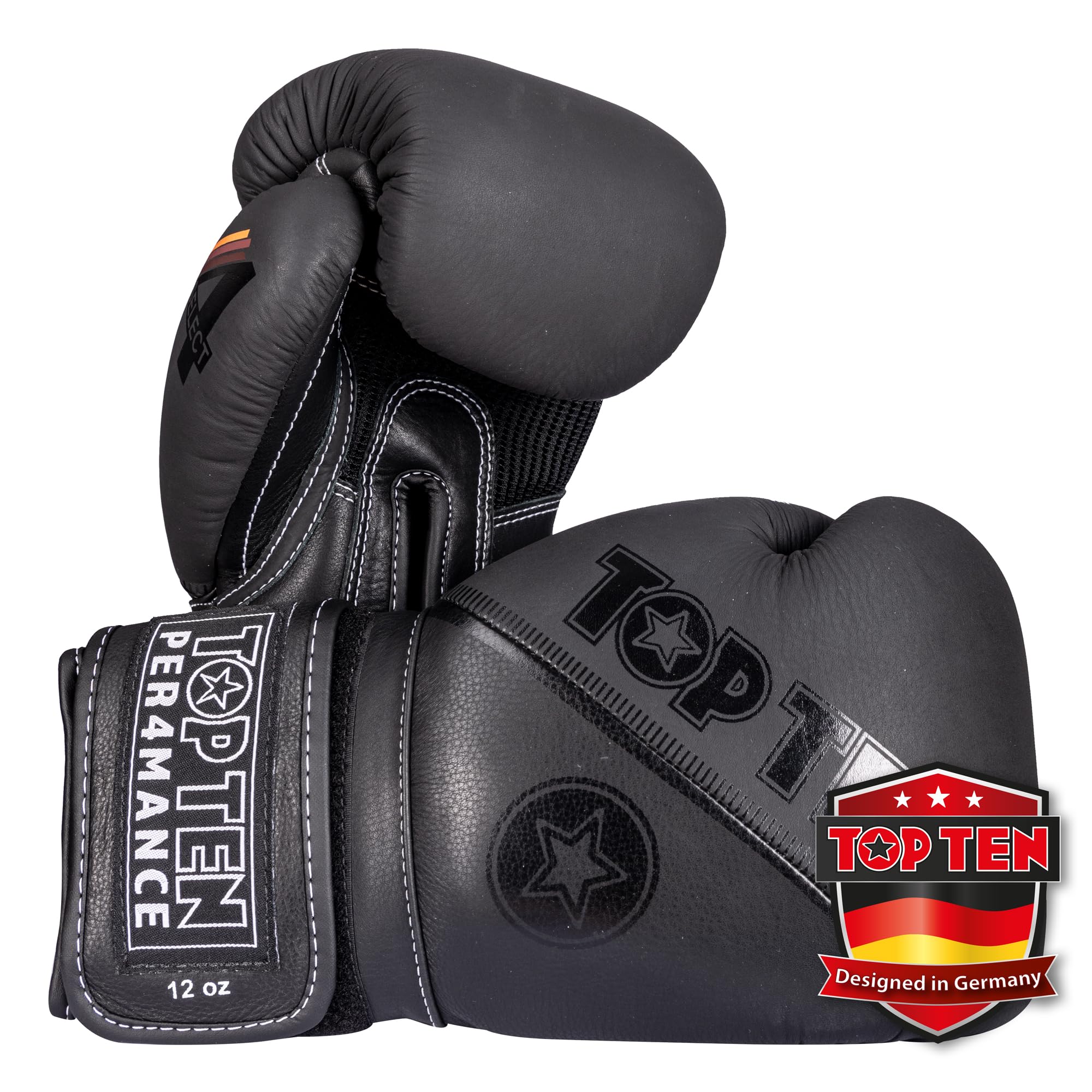 TOP TEN Boxhandschuhe 4select aus Leder | Echtleder Gloves| 10 – 16 oz