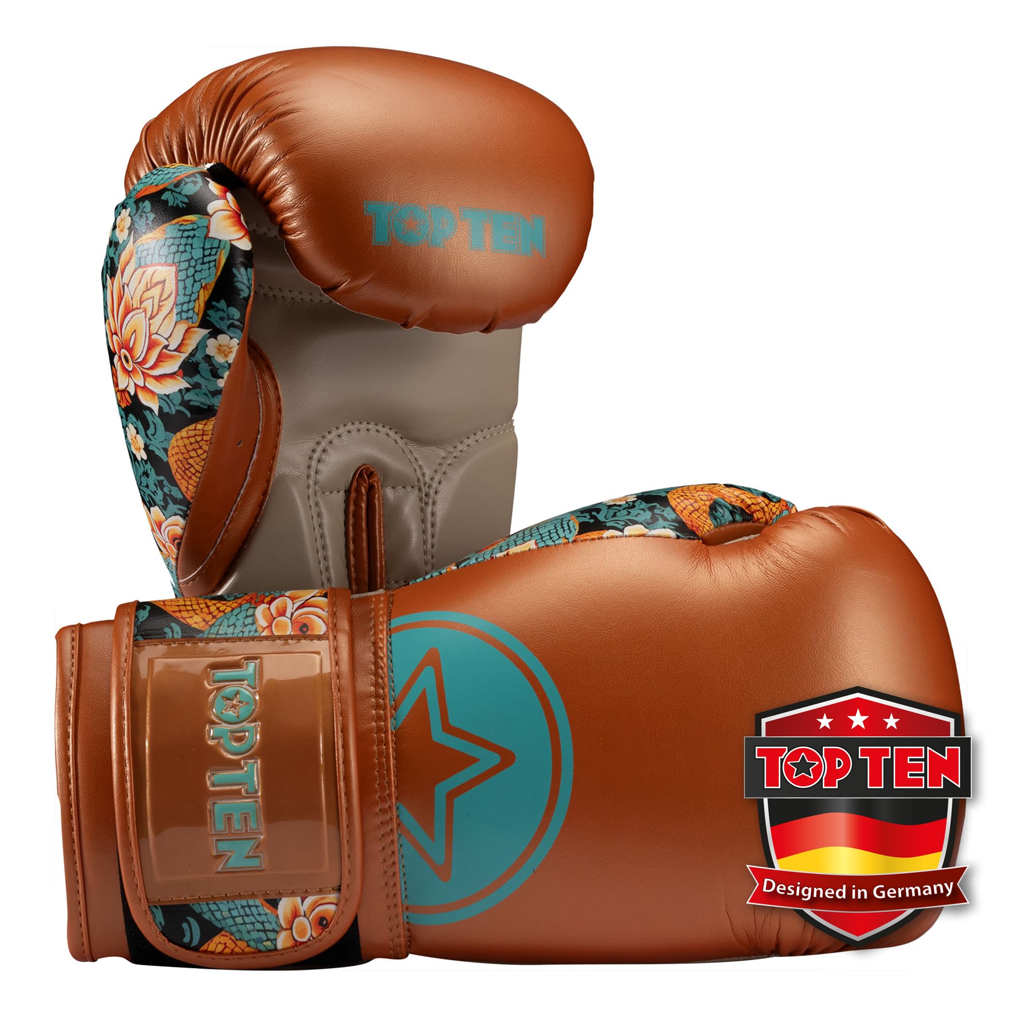 TOP TEN Boxhandschuhe Ryu del Mar – Professionelle Box Handschuhe Herren & Damen – Ergonomische Kampfhandschuhe für Training, Kickboxen & Boxing – Boxing Gloves - 10oz, 12oz, 14oz, 16oz
