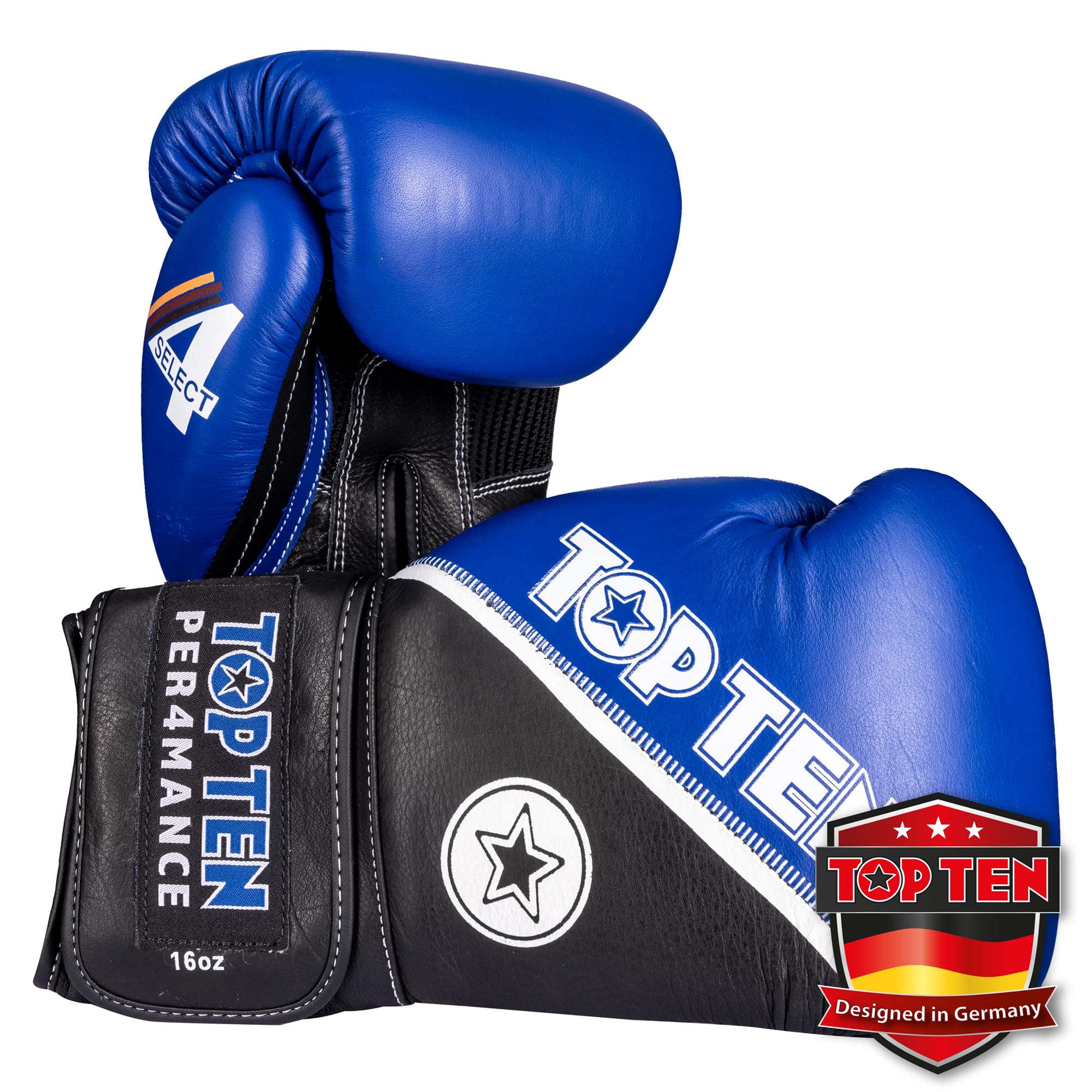 TOP TEN Boxhandschuhe 4select aus Leder | Echtleder Gloves| 10 – 16 oz