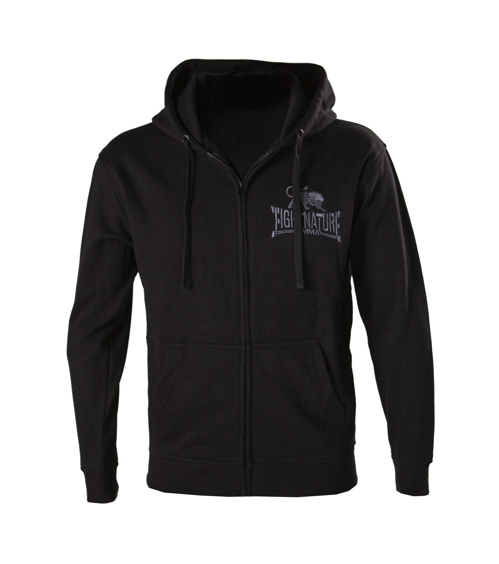 FIGHTNATURE Zip Hoody black with logo