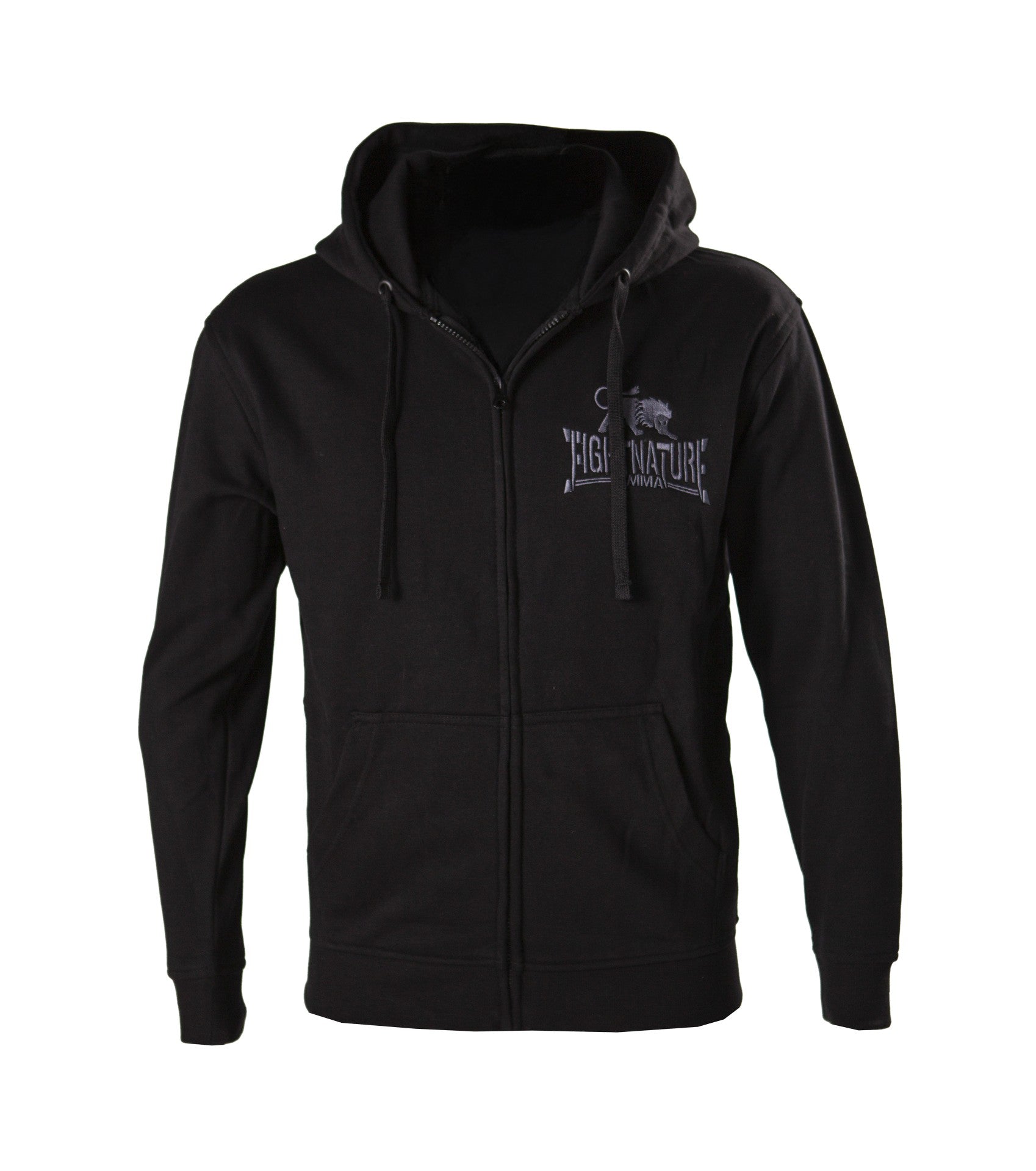 FIGHTNATURE Zip Hoody black with logo