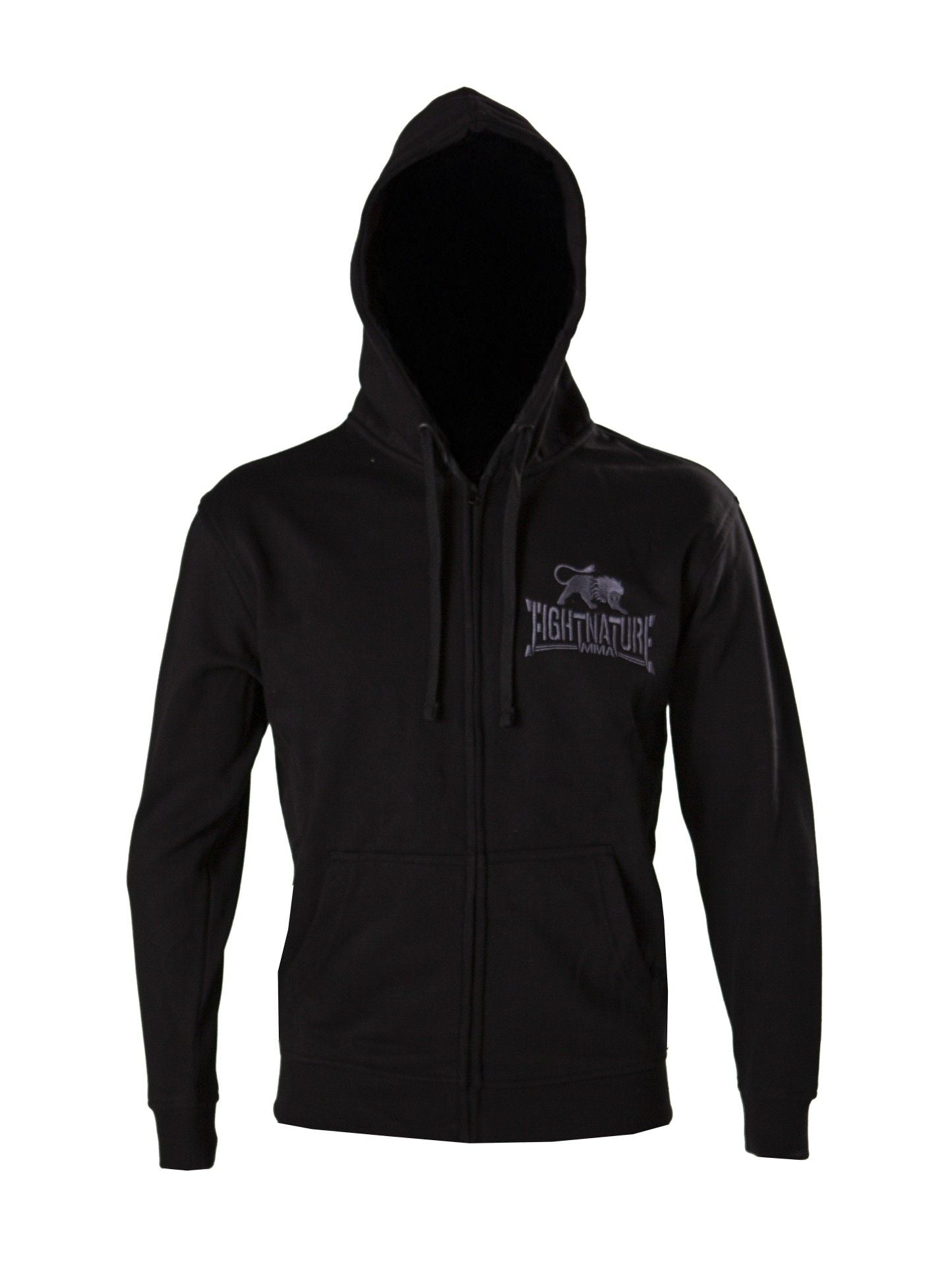 FIGHTNATURE Zip Hoody black with logo