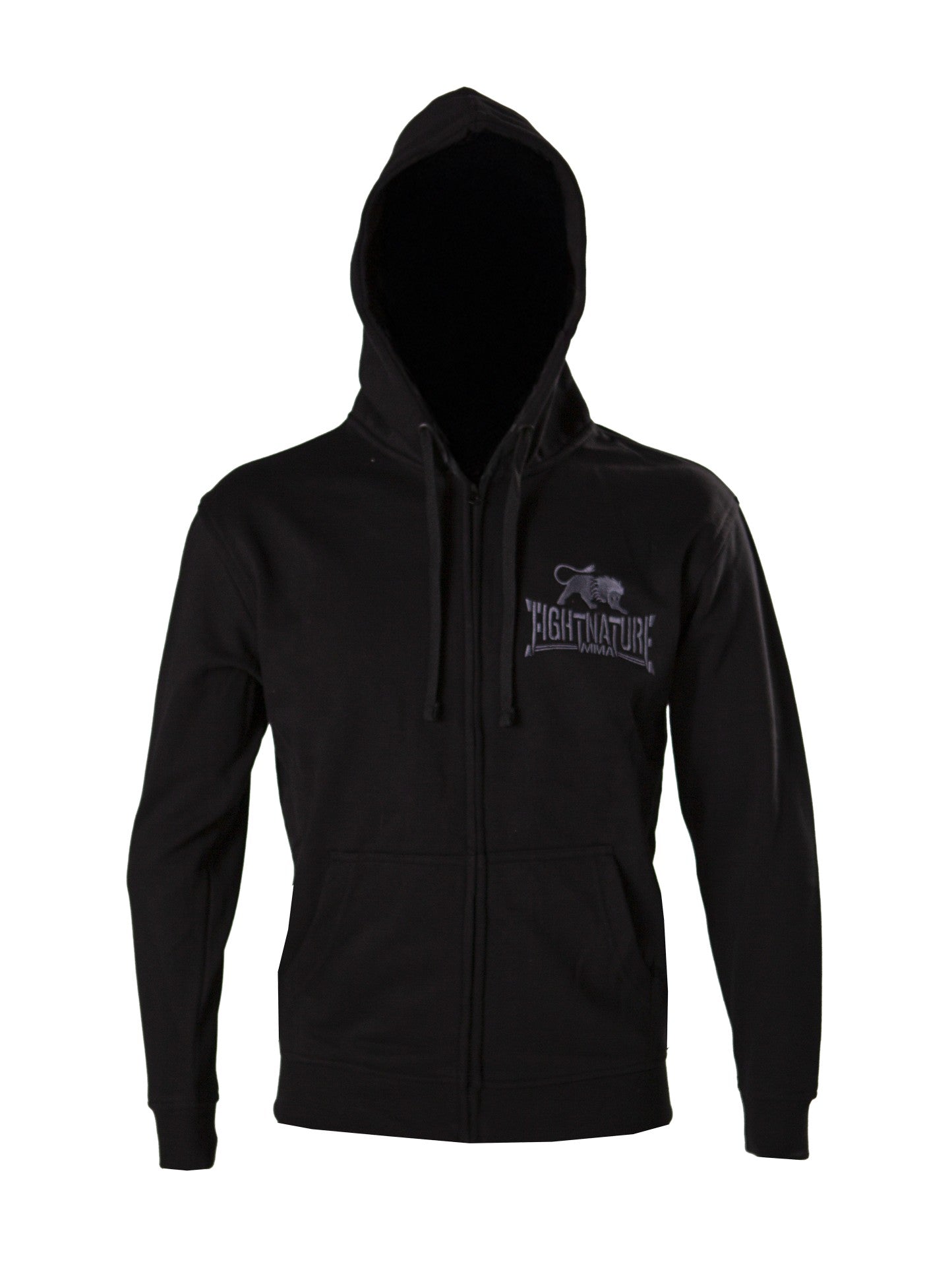 FIGHTNATURE Zip Hoody black with logo