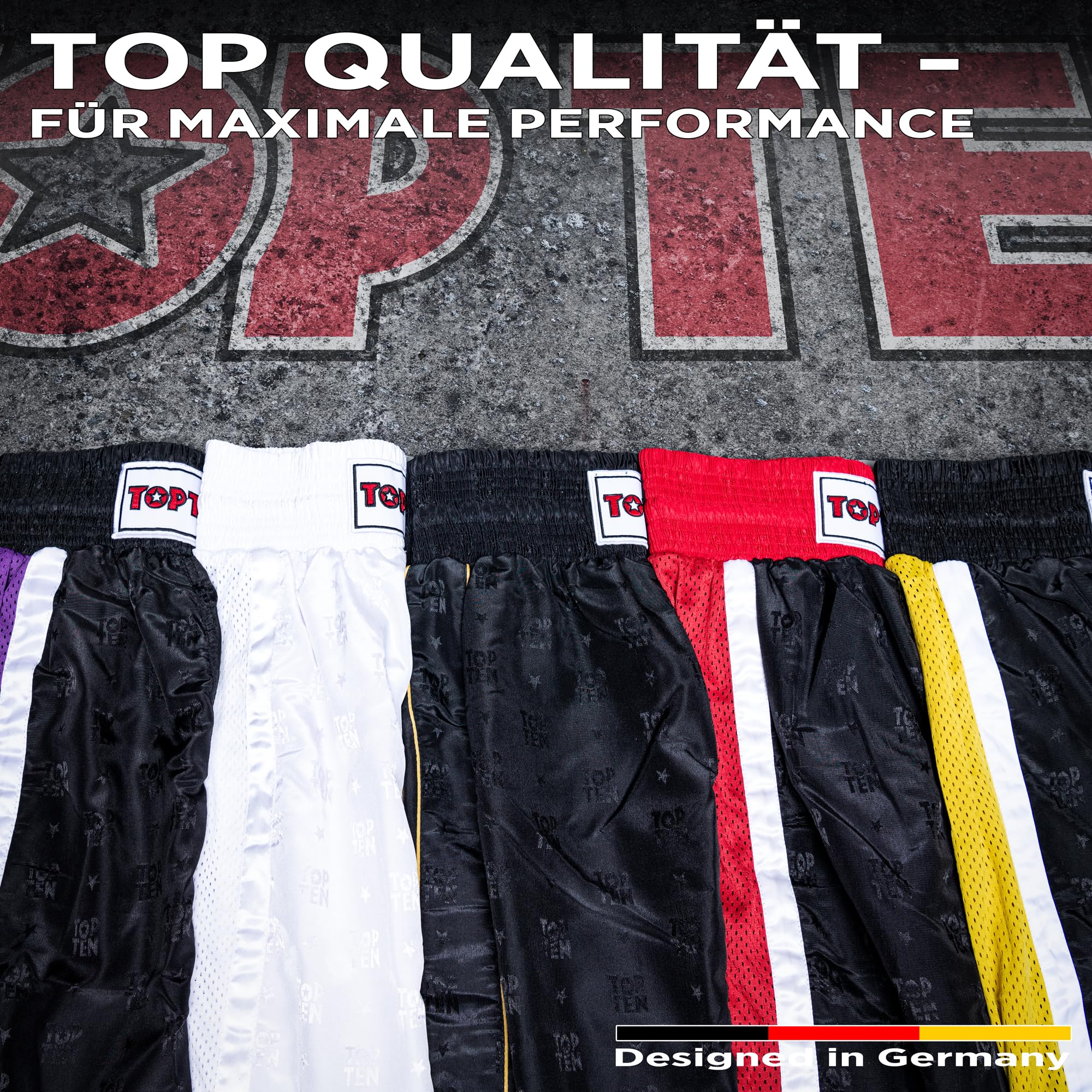 TOP TEN Kickboxhose Mesh | Pointfighting | Leicht- und Vollkontakt Kickboxen | WAKO