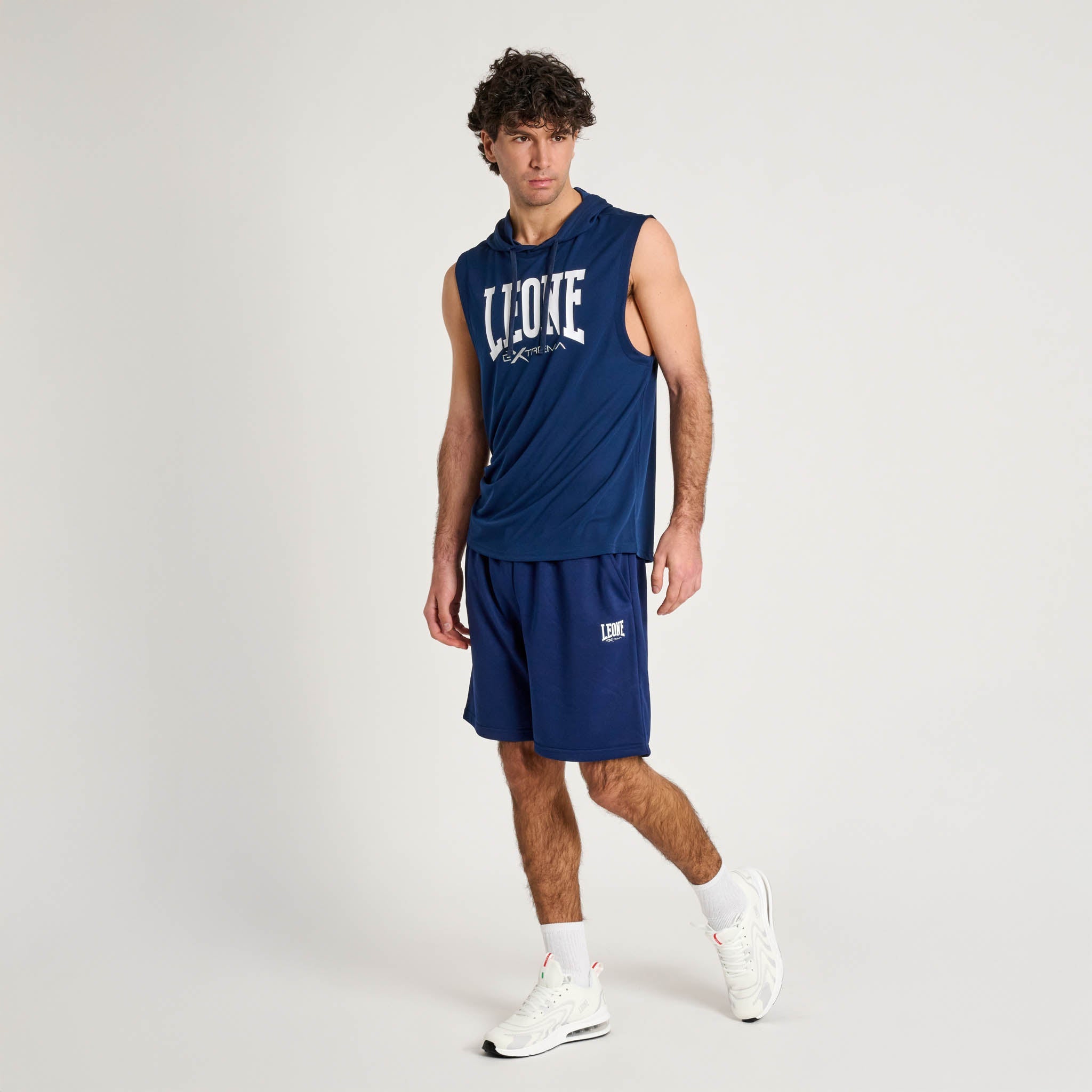 LIGHTWEIGHT LOGO HOODED SLEEVELESS SWEATSHIRT