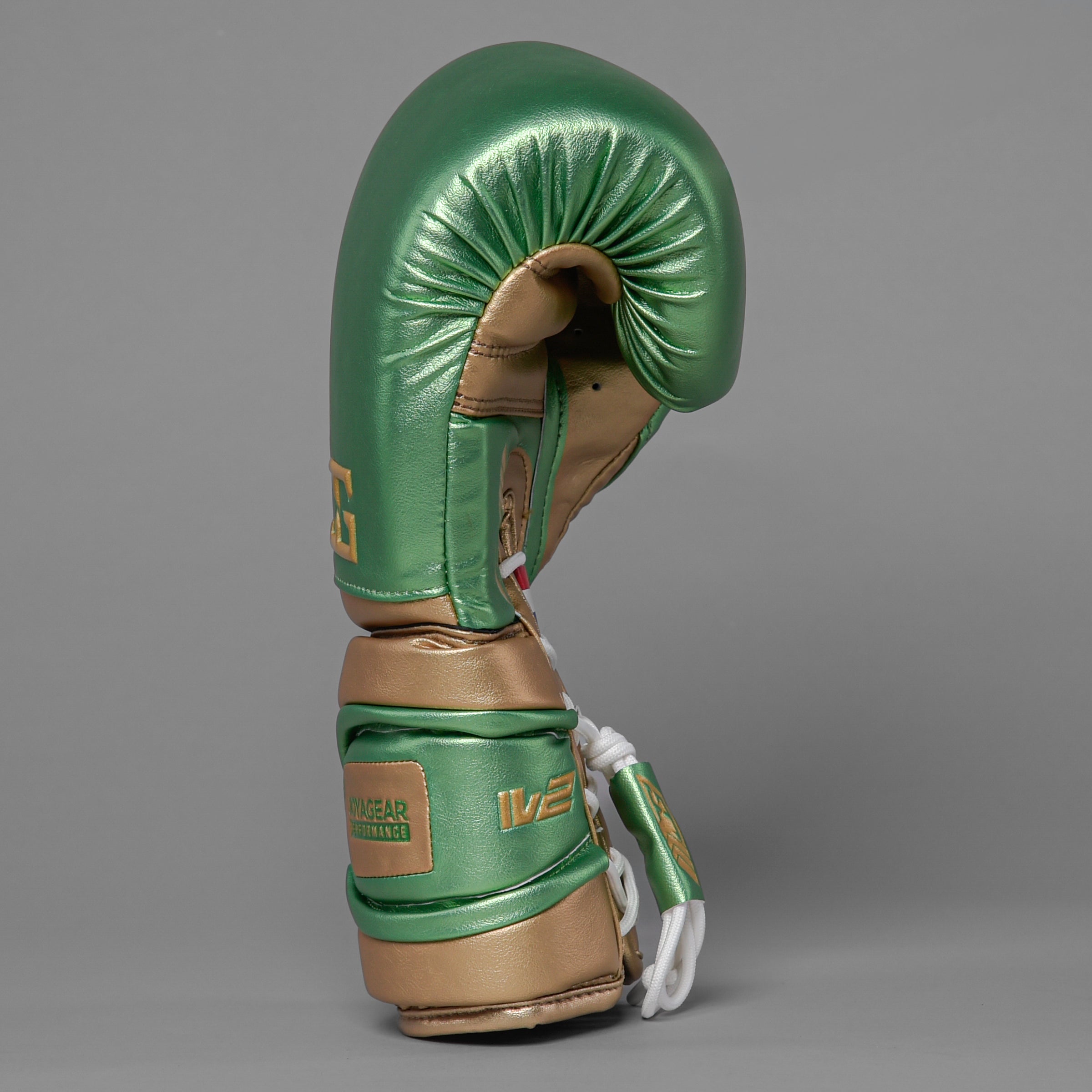JOYAGEAR PERFORMANCE V2 LACES BOXING GLOVES Green/Gold