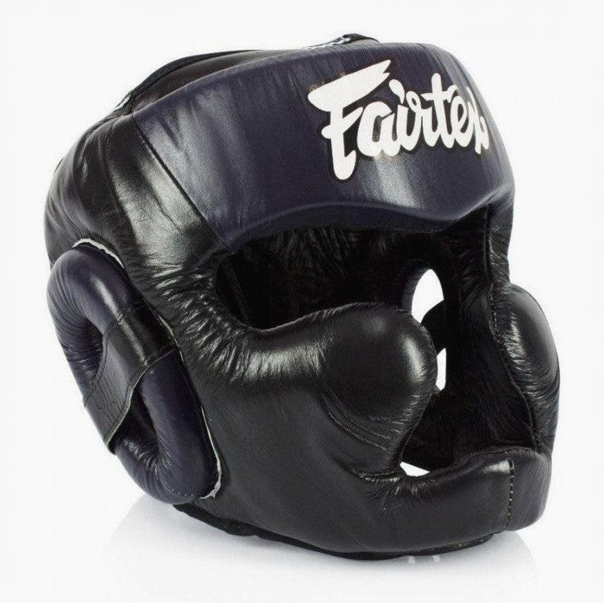Kopfschutz Fairtex Diagonal Vision Sparring HG13 Schwarz-Blau