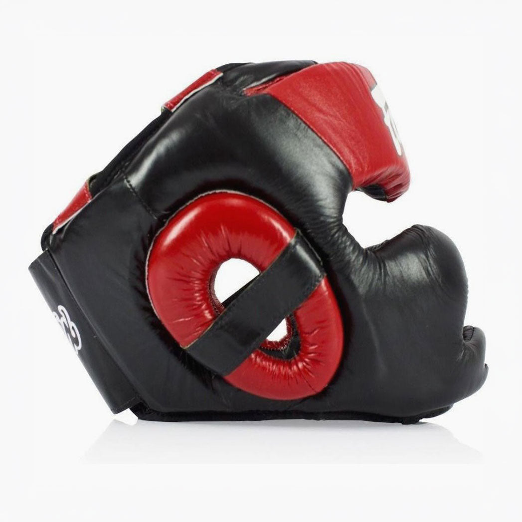 Kopfschutz Fairtex Diagonal Vision Sparring HG13 Schwarz-Rot