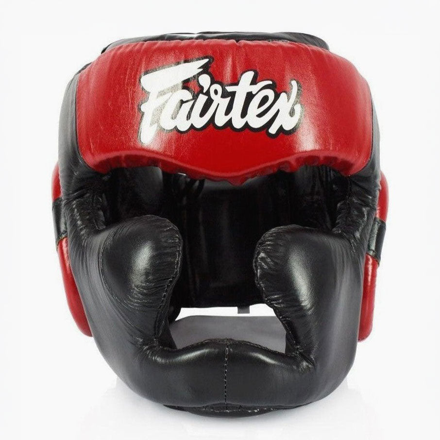 Kopfschutz Fairtex Diagonal Vision Sparring HG13 Schwarz-Rot
