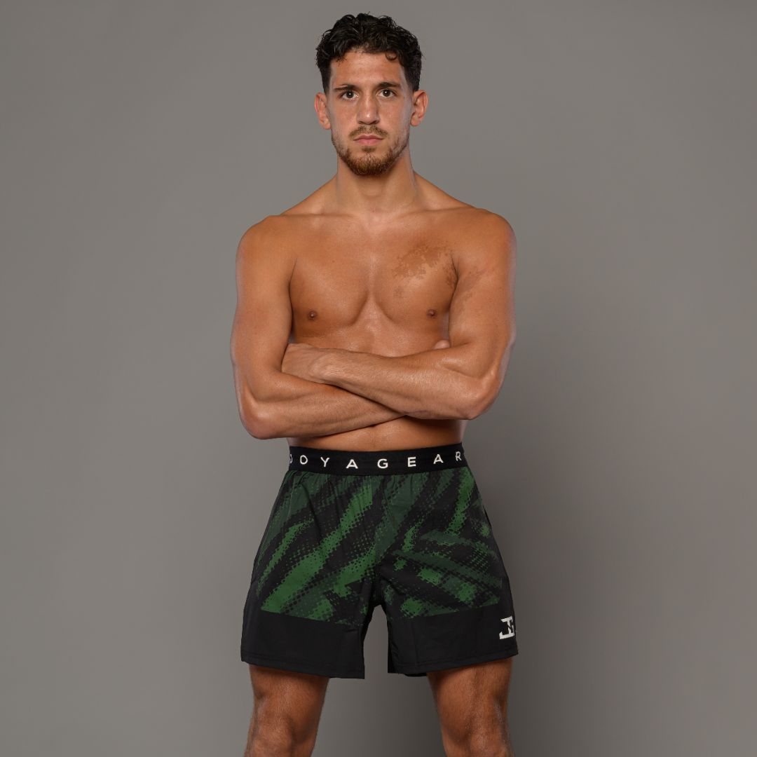 Joyagear Elite High Split MMA Short Green