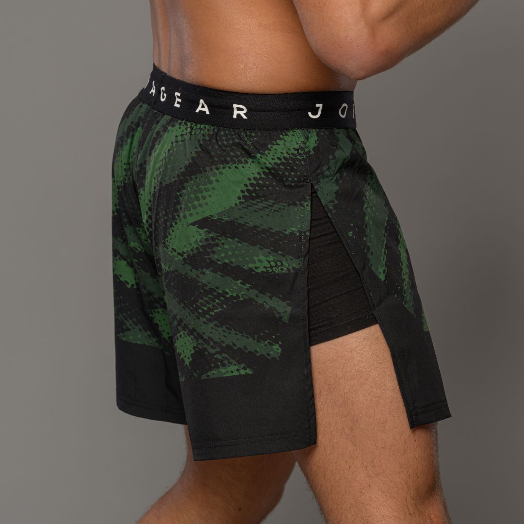 Joyagear Elite High Split MMA Short Green