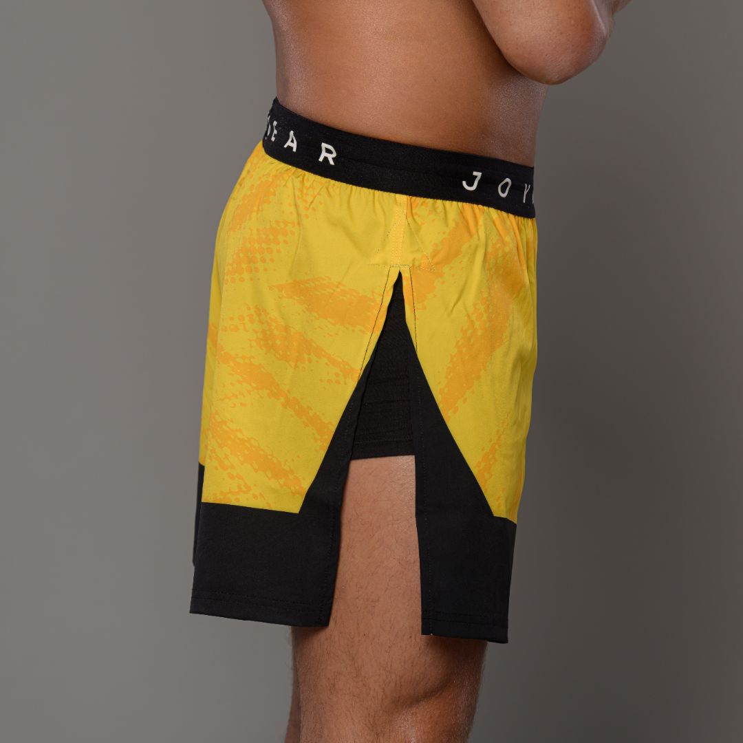 Joyagear Elite High Split MMA Short Yellow