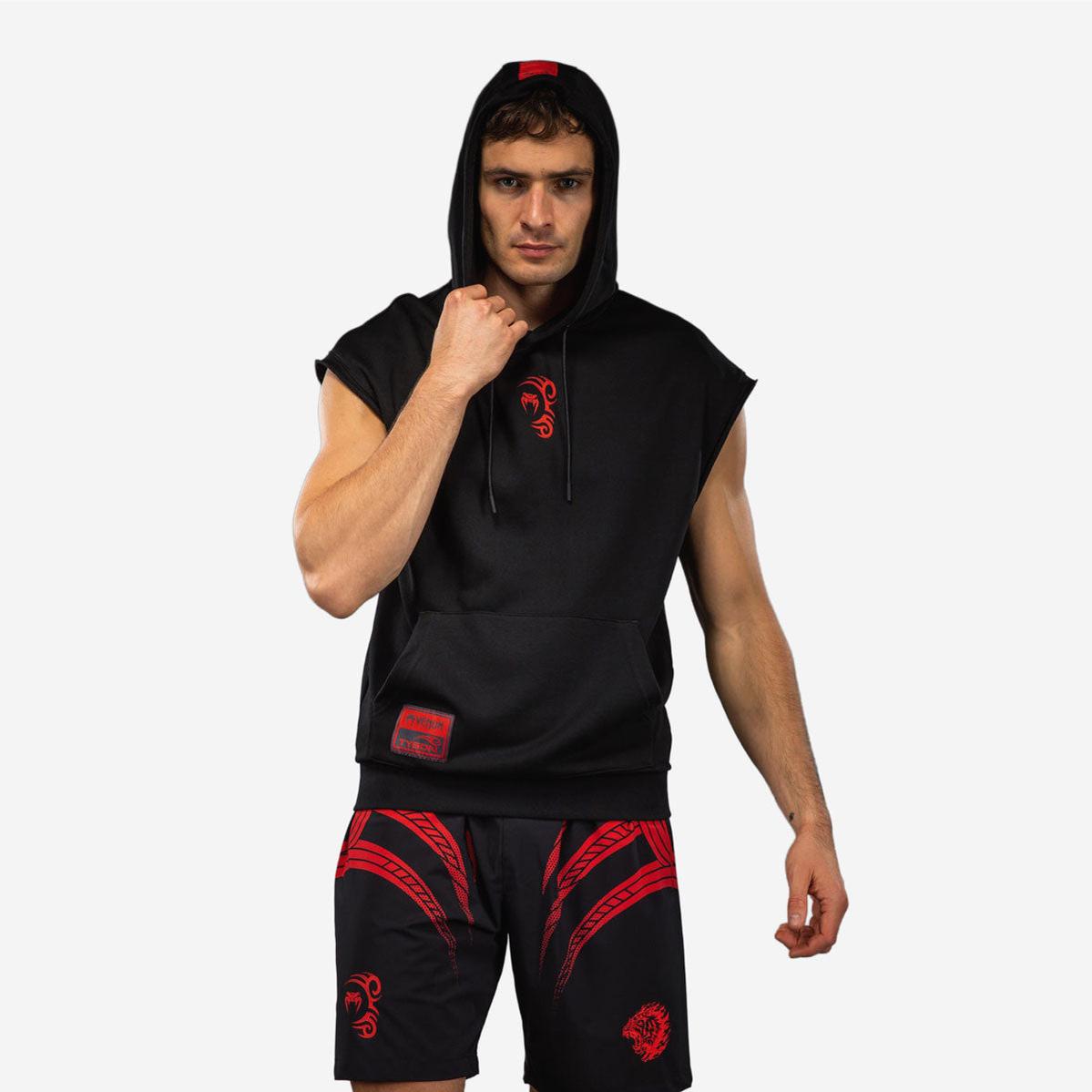 Ärmelloses Sweatshirt Venum x Mike Tyson Tiger mit Kapuze Schwarz