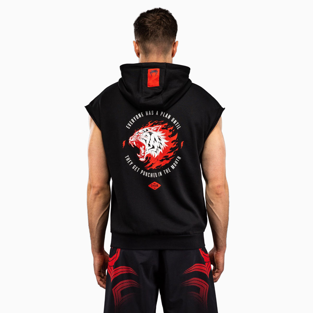 Ärmelloses Sweatshirt Venum x Mike Tyson Tiger mit Kapuze Schwarz