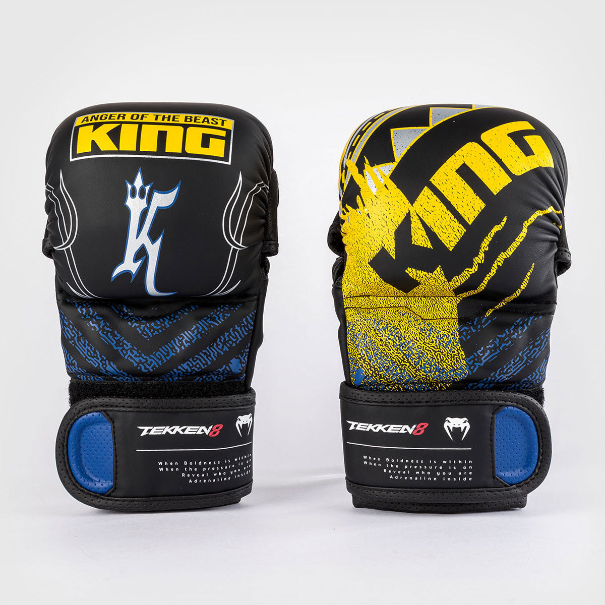 MMA-Handschuhe Tekken 8 King Schwarz-Gelb