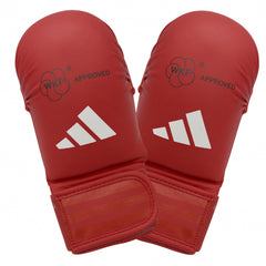 Karate-Kumite-Handschuhe Adidas Rot und Blau WKF zugelassen ohne Daumen