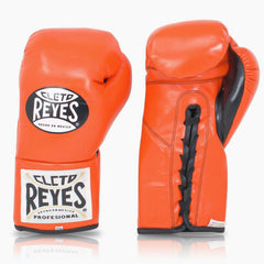 Boxhandschuhe Cleto Reyes Professionell CB2 Orange mit Schnürung