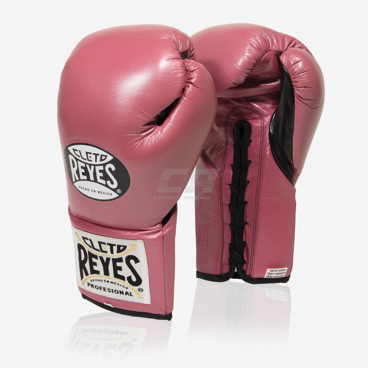 Boxhandschuhe Cleto Reyes Professionelle CB2 Rosa-Schwarz mit Schnürung