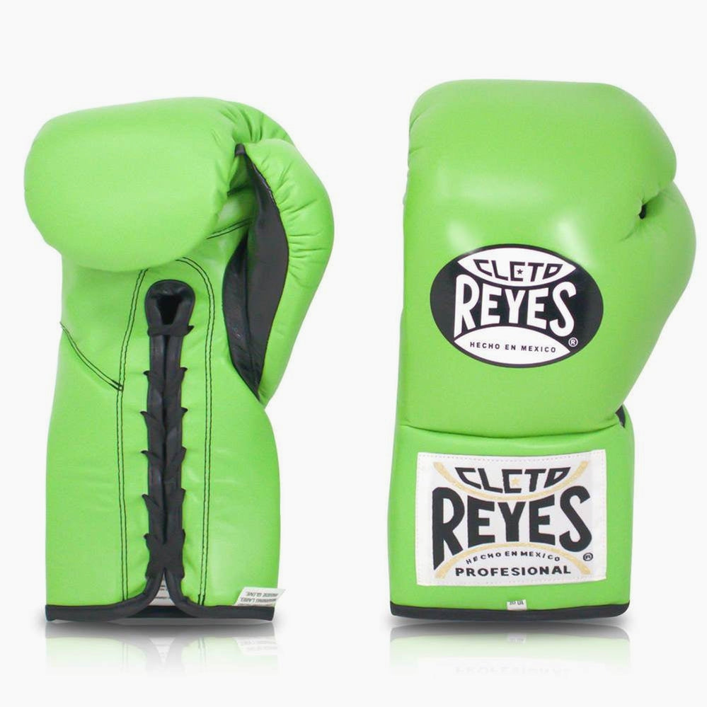 Boxhandschuhe Cleto Reyes Professionelle CB2 Grün Limette mit Schnürung