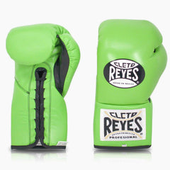 Boxhandschuhe Cleto Reyes Professionelle CB2 Grün Limette mit Schnürung