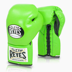 Boxhandschuhe Cleto Reyes Professionelle CB2 Grün Limette mit Schnürung