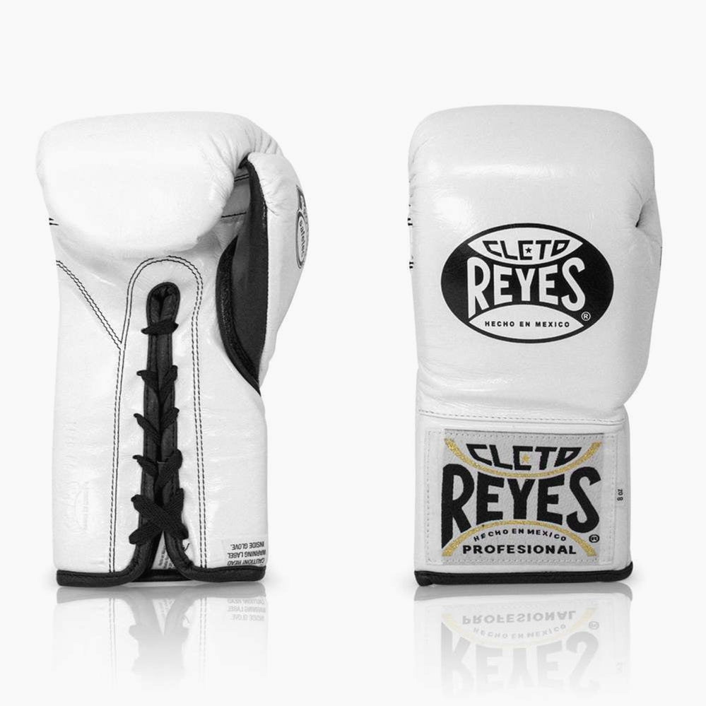 Boxhandschuhe Cleto Reyes Safetec CB4 Weiß mit Schnürung