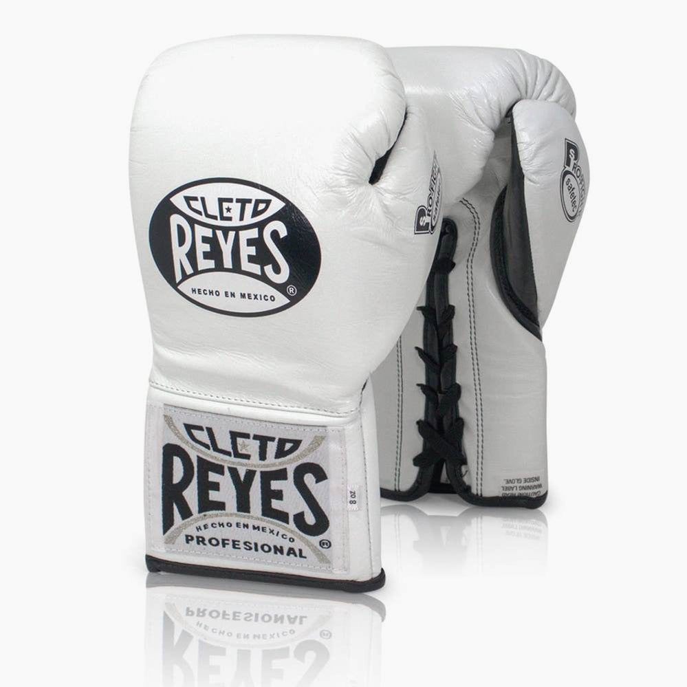 Boxhandschuhe Cleto Reyes Safetec CB4 Weiß mit Schnürung