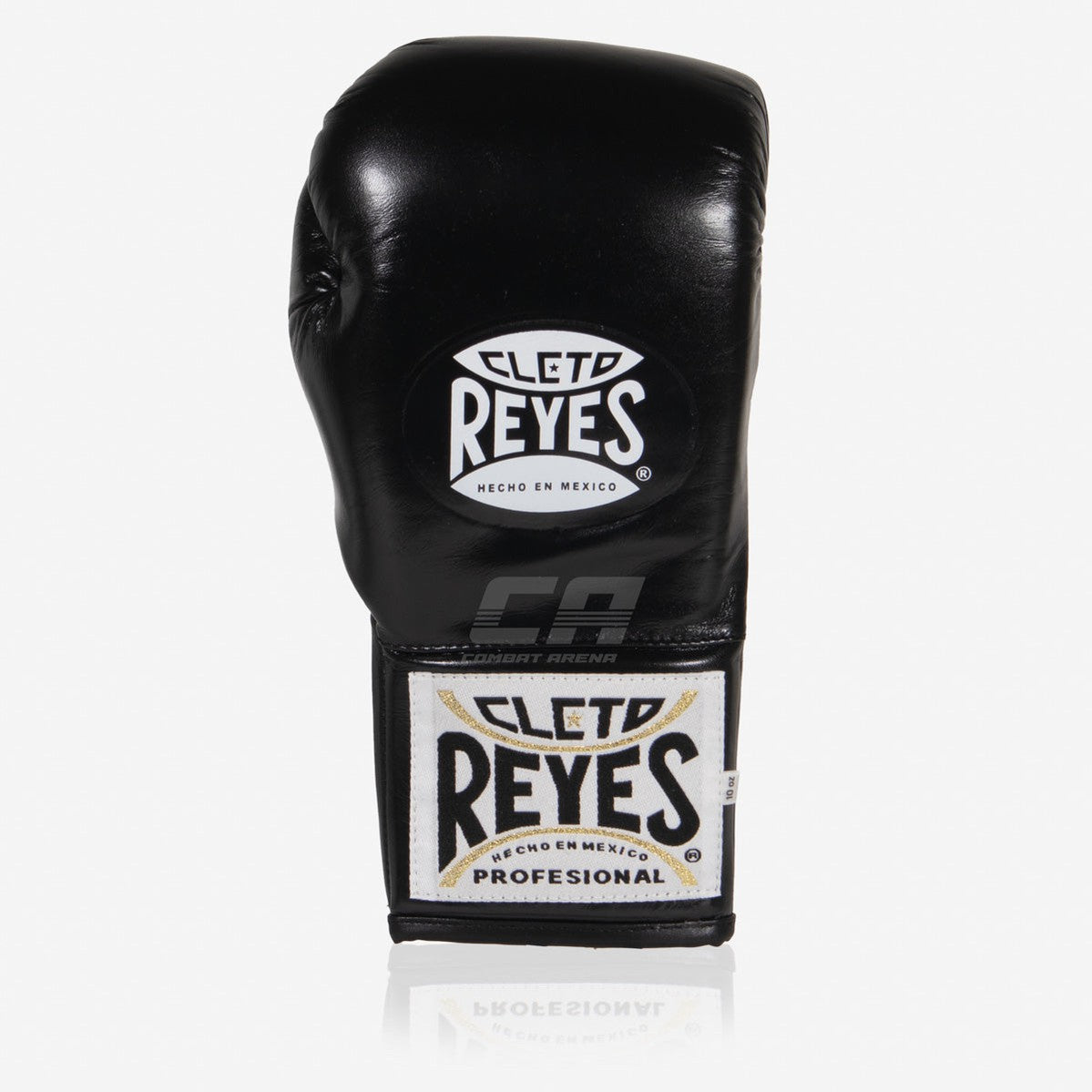 Boxhandschuhe Cleto Reyes Safetec CB4 Schwarz-Silber mit Schnürung