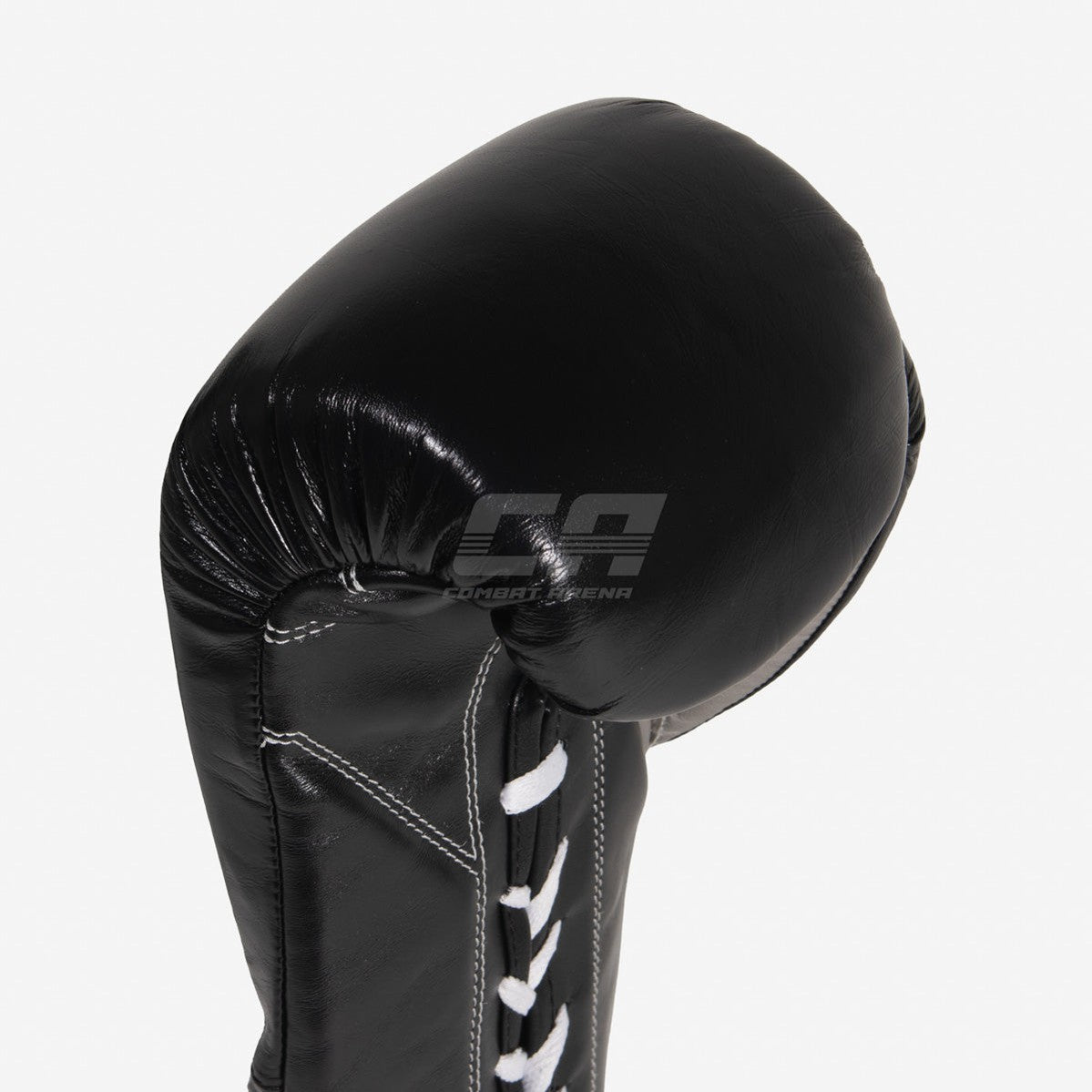 Boxhandschuhe Cleto Reyes Safetec CB4 Schwarz-Silber mit Schnürung