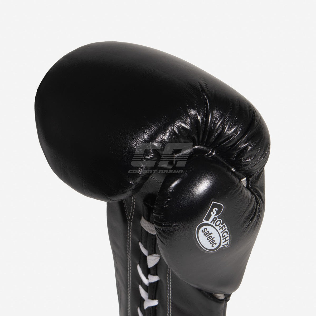 Boxhandschuhe Cleto Reyes Safetec CB4 Schwarz-Silber mit Schnürung
