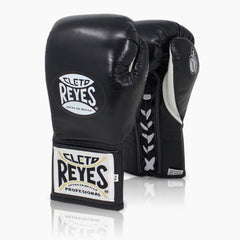 Boxhandschuhe Cleto Reyes Safetec CB4 Schwarz mit Schnürung