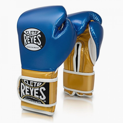 Boxhandschuhe Cleto Reyes Sparring CE6 Saphirblau-Gold