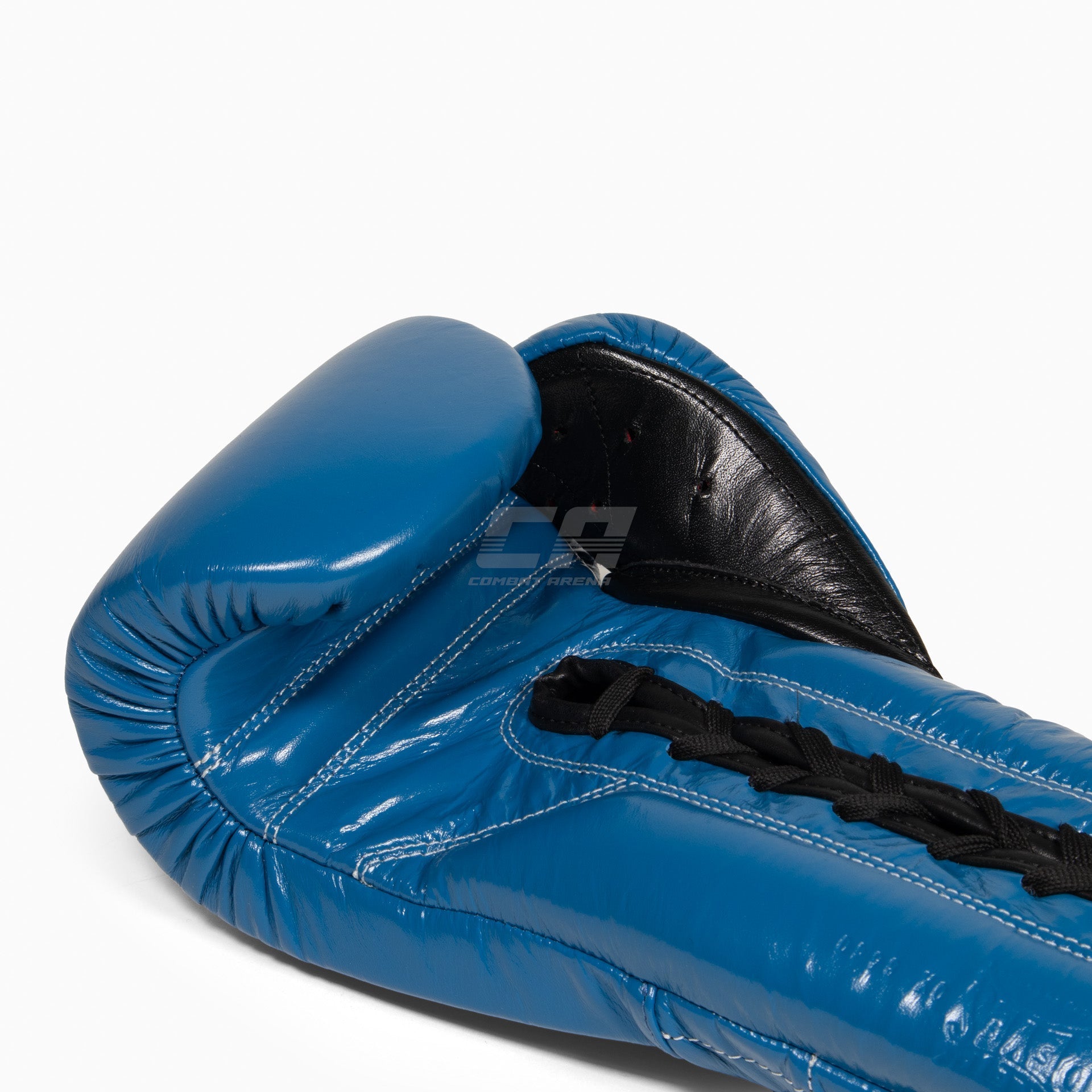 Boxhandschuhe Cleto Reyes Traditional Training CE4 Blau-schwarz mit Schnürsenkel