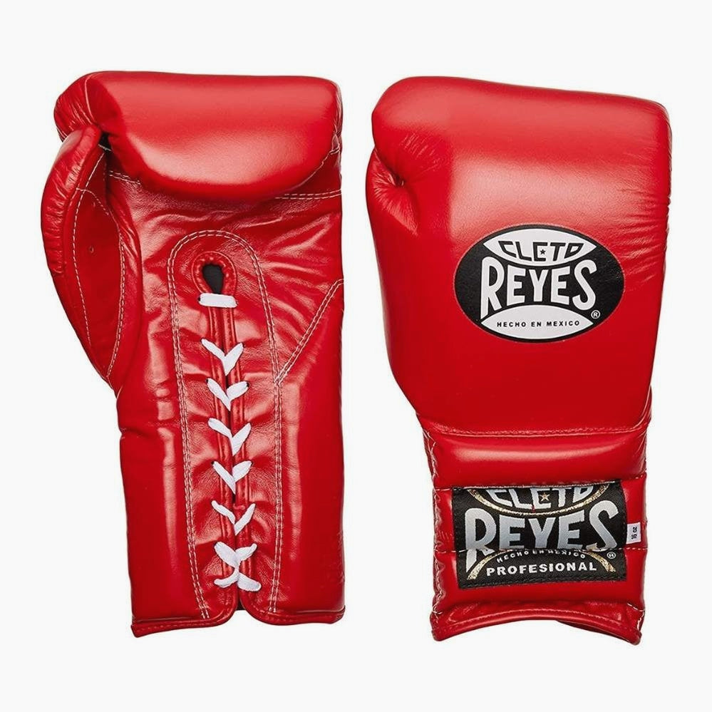 Boxhandschuhe Cleto Reyes Traditional Training CE4 Rot mit Schnürsenkel