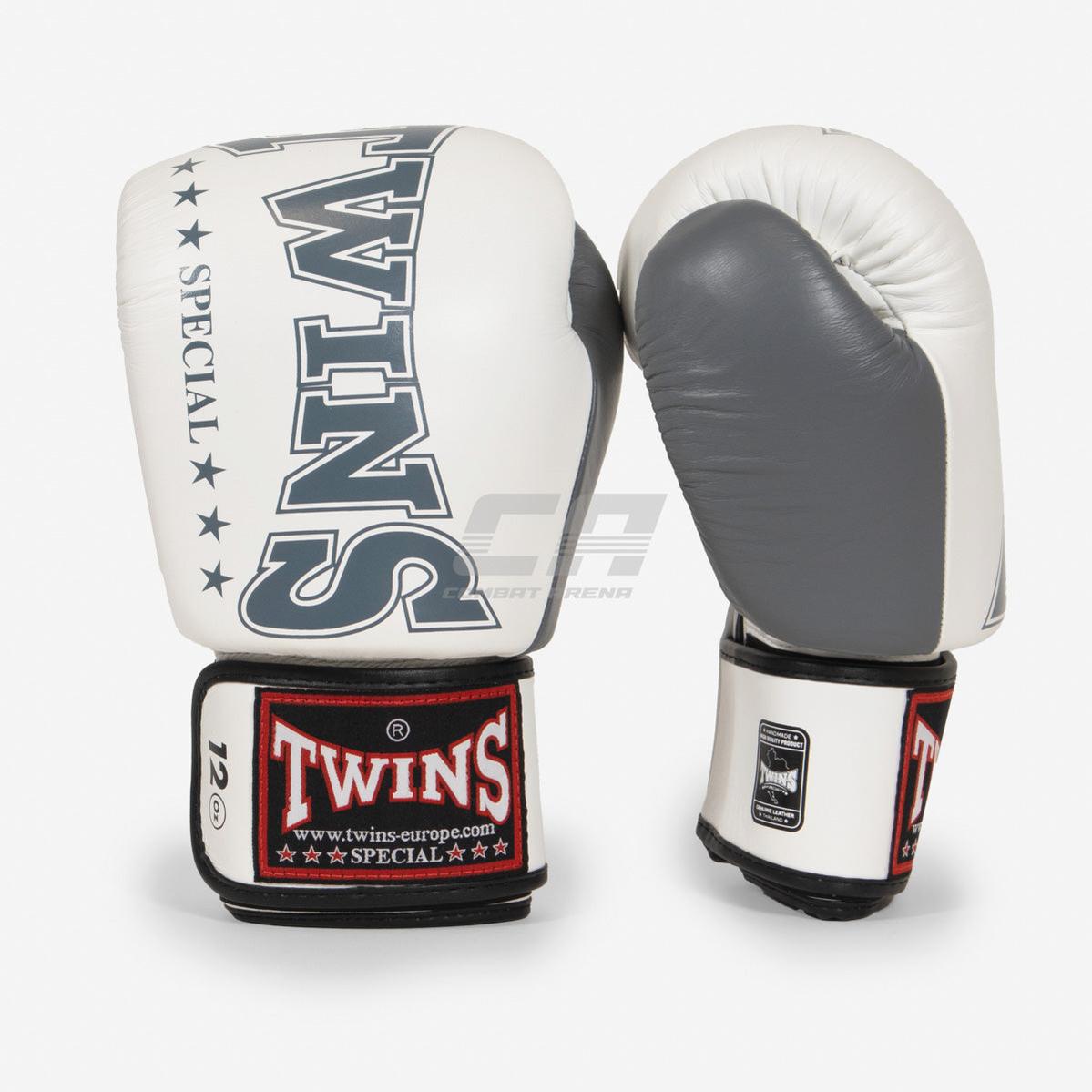 Twins Special Muay-Thai-Handschuhe BGVL 8 Weiß-grau