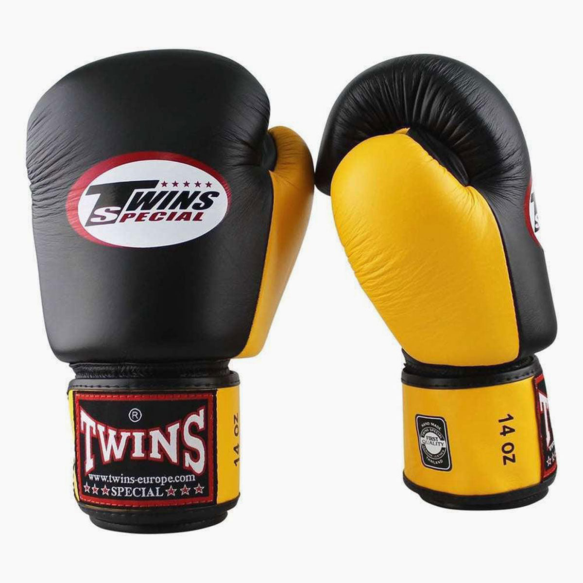 Twins Special Muay-Thai-Handschuhe BGVL3 Schwarz-Gelb