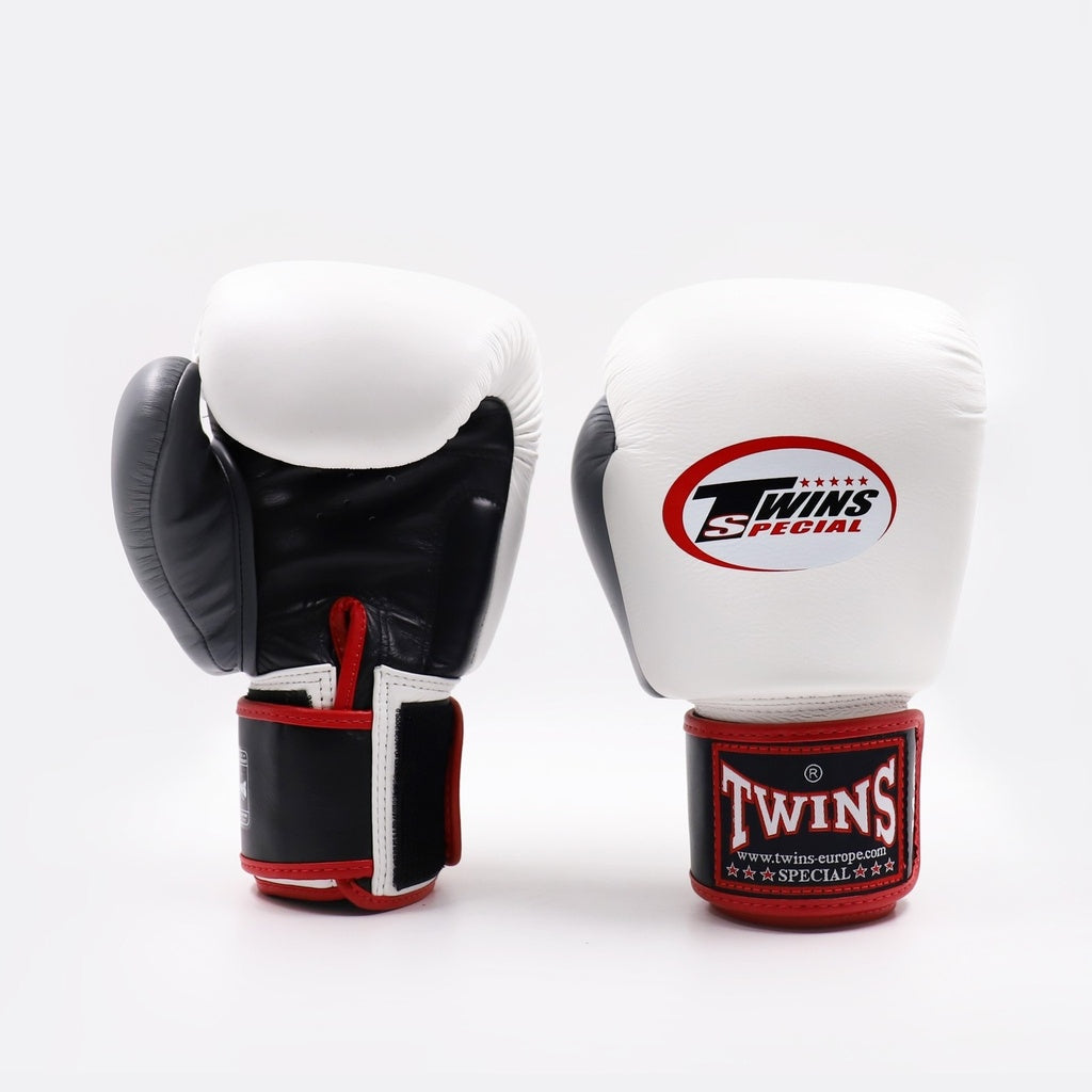 Twins Special Muay-Thai-Handschuhe BGVL3 Schwarz-weiß-grau