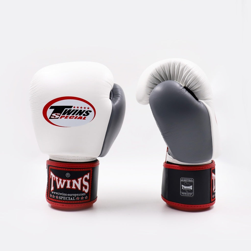 Twins Special Muay-Thai-Handschuhe BGVL3 Schwarz-weiß-grau
