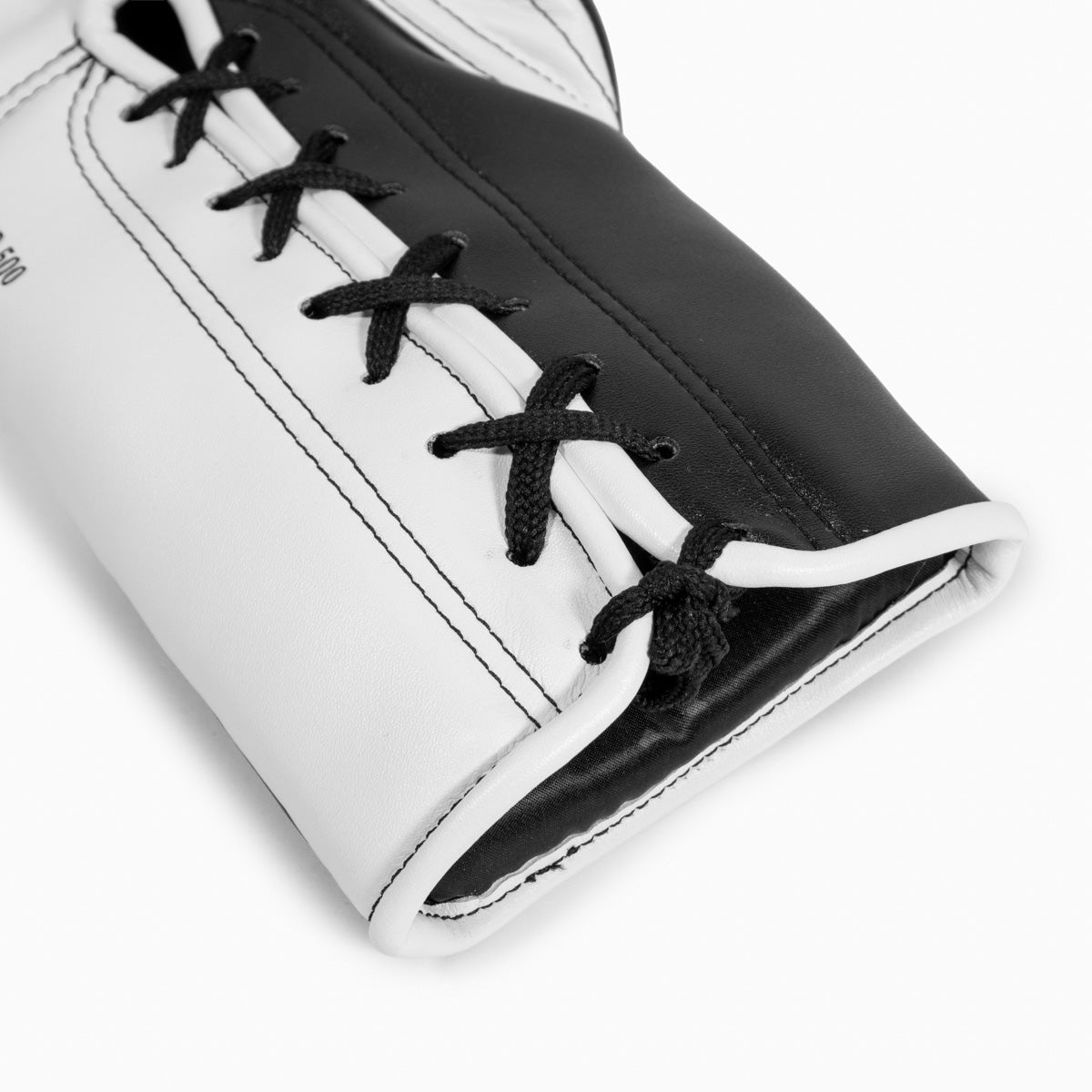 Boxhandschuhe Adidas Hybrid 500 Pro mit Schnürung Weiß-Schwarz