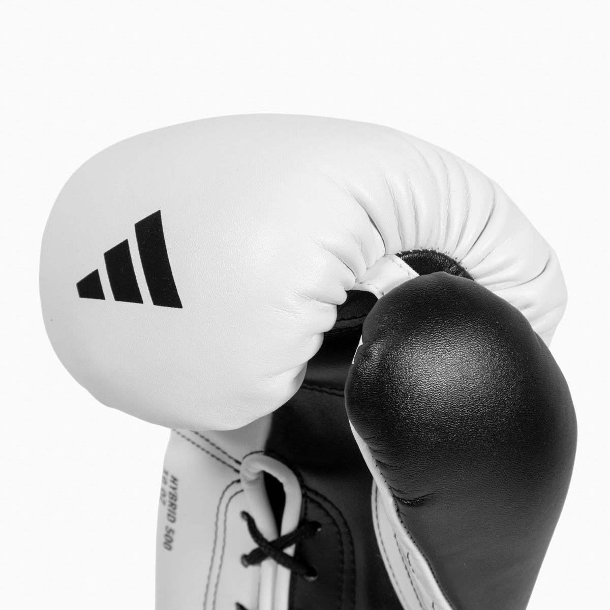 Boxhandschuhe Adidas Hybrid 500 Pro mit Schnürung Weiß-Schwarz