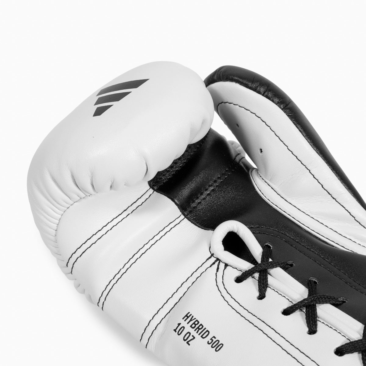Boxhandschuhe Adidas Hybrid 500 Pro mit Schnürung Weiß-Schwarz
