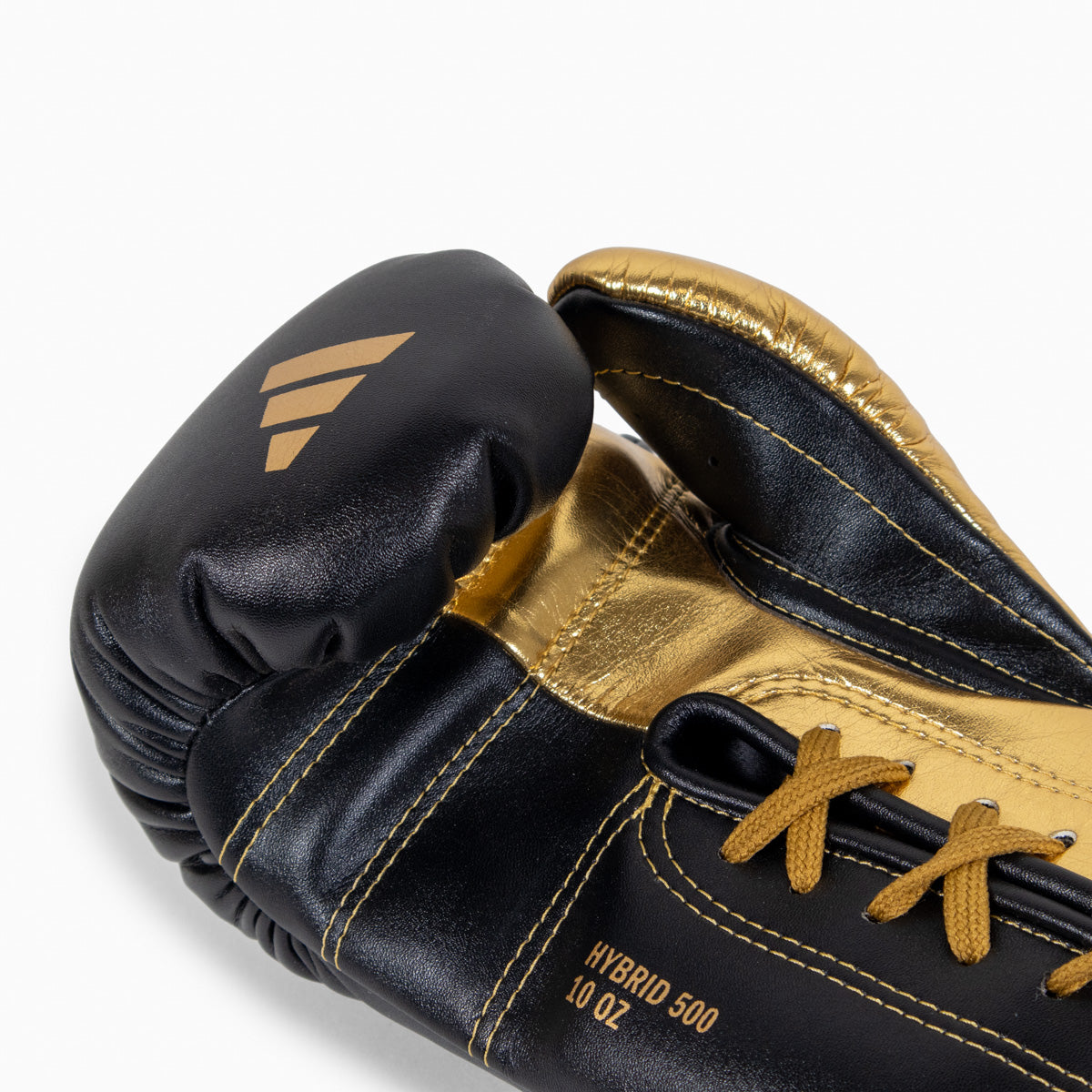 Boxhandschuhe Adidas Hybrid 500 Pro mit Schnürung Schwarz-Gold